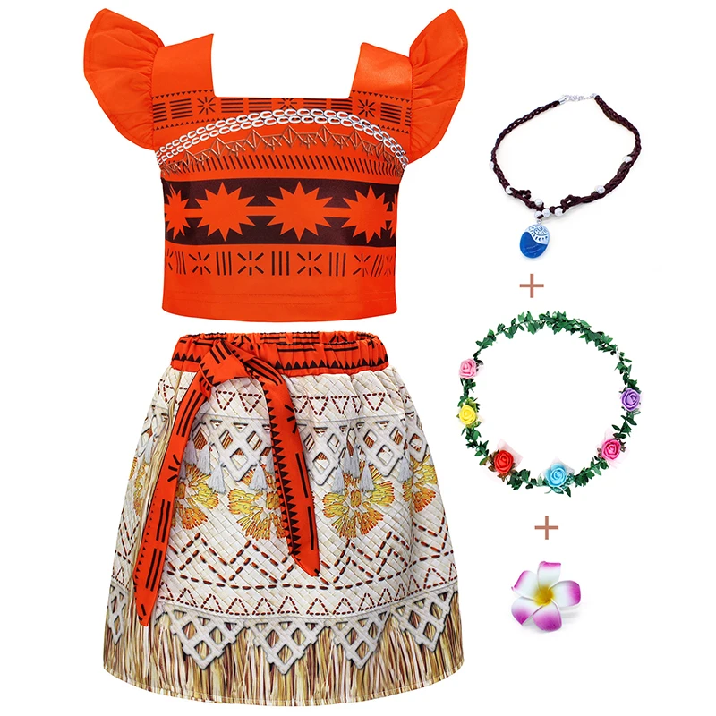 Summer Toddler Baby Cosplay Moana Anime Costume Little Kids Fancy Halloween Dance Clothing Tv Movie Two Piece Set Outfits Buy 22 Homme Other Jewelry Inflatable For Mascot Easter Rabbit Tutu Dress Belly