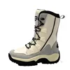 dropship OEM winter anti slip boots faux fur linnng lace up anti cold women snow boots women shoes