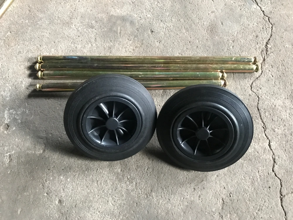 6inch 8inch Solid Rubber Trash Can Replacement Caster Wheel With Axle