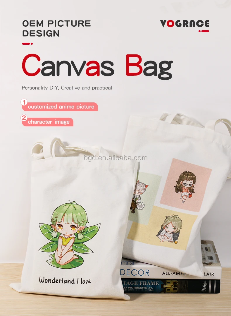 ECOSTHETIC Eco Friendly Anime Design Tote Bag