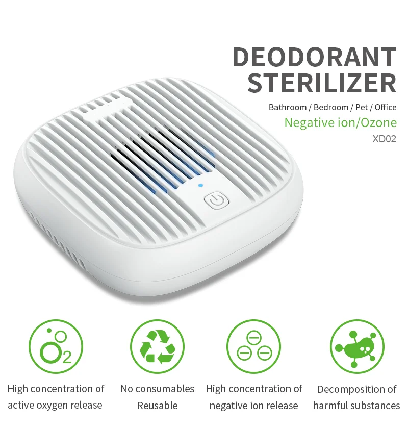2020 Best ozone generator air cleaner purifier Negative Ions portable ozone air purifiers for pet bedroom office bathroom