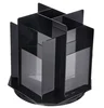 360 rotation solid black acrylic literature brochure rack pamphlets stand holder for tabletop