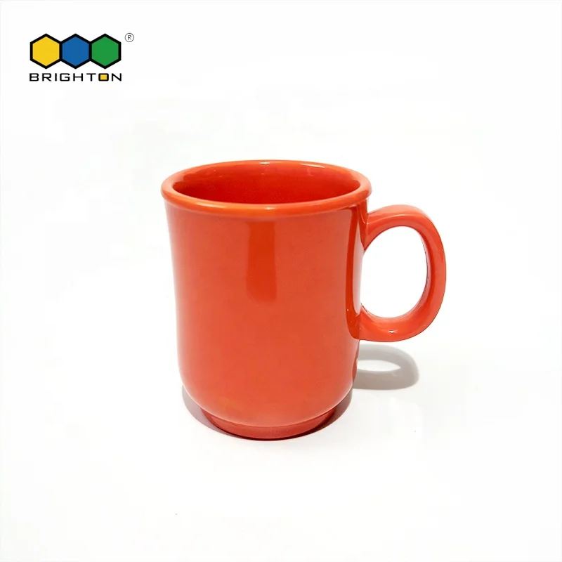 
Cheap high print plastic 100% melamine white mug with logo Brighton 3 inch Mugs American Standard Solid Color Collection 