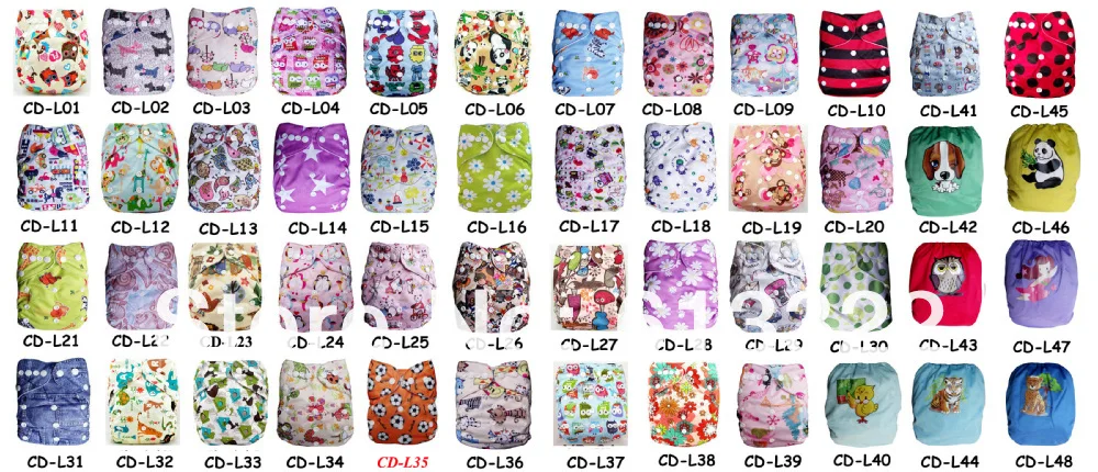 New PUL Printed Cloth Diapers
