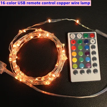 Botón de la batería cubierta de cobre al aire libre alambre decorativo LED cadena luces de color naranja 
