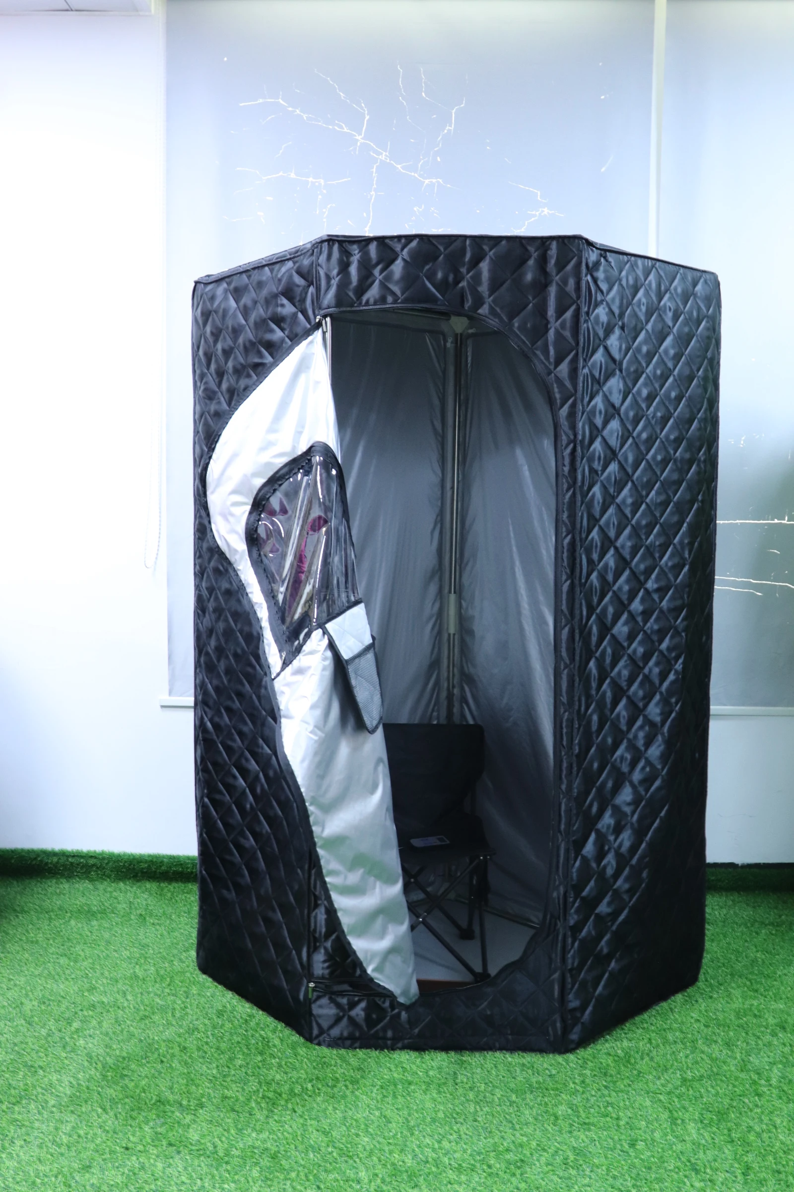 OHO Modern Portable Infrared Sauna Tent Red Light Therapy Electric Dry Steam Relax Detox Low EMF Smart Control Panel Apartment details