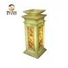outdoor garden onyx square column with light for sale