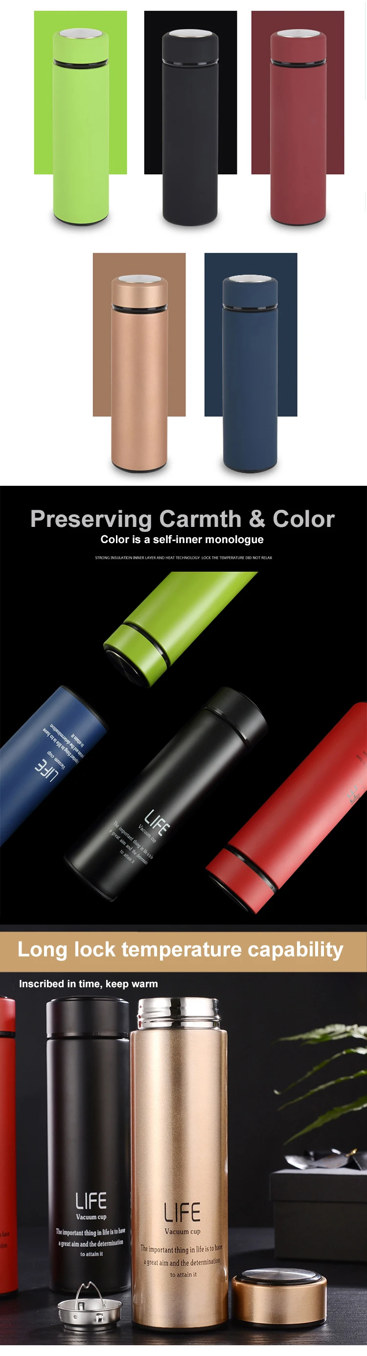 Good selling black stainless steel coffee cup sus304 straight 500ml 17oz OEM customization wholesale gift 14831