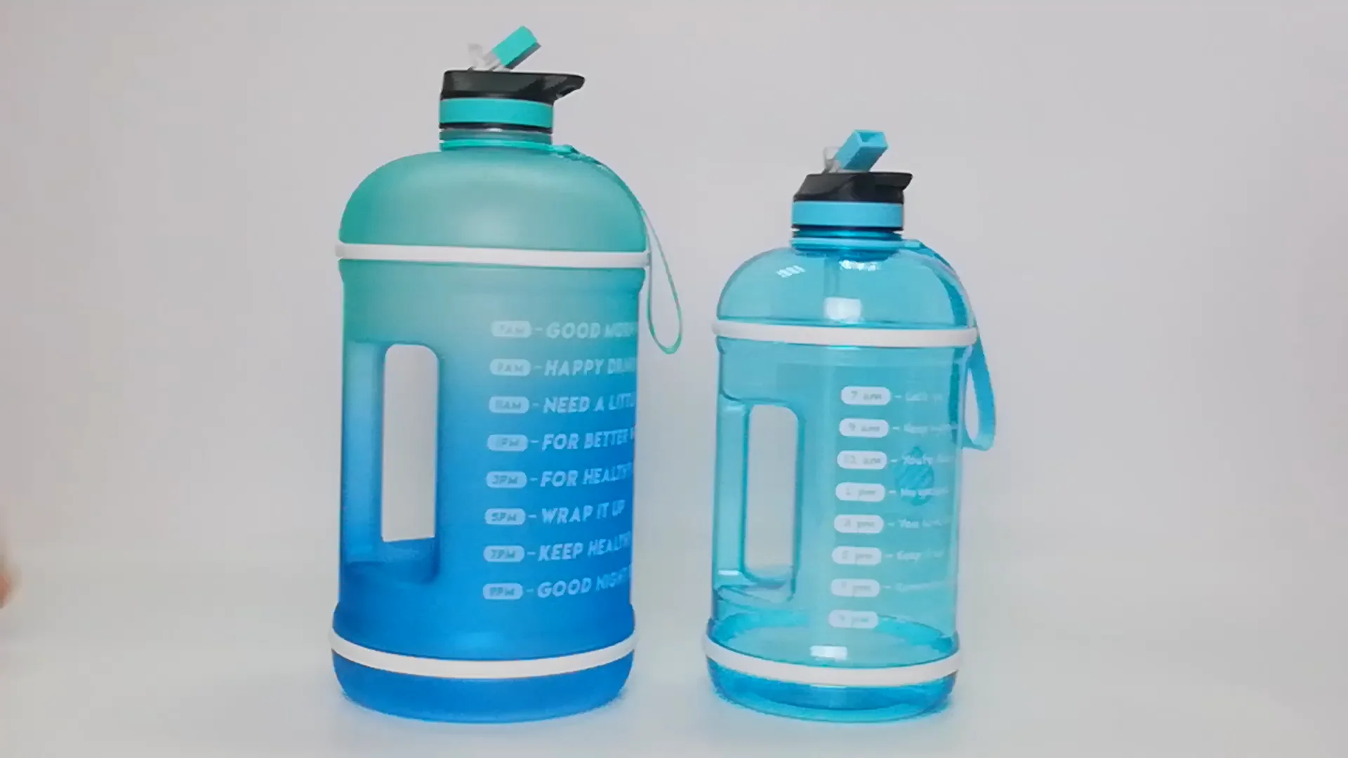 Gym Jug Grote Capaciteit Custom Bedrukte Tassen Plastic Motivatie Half