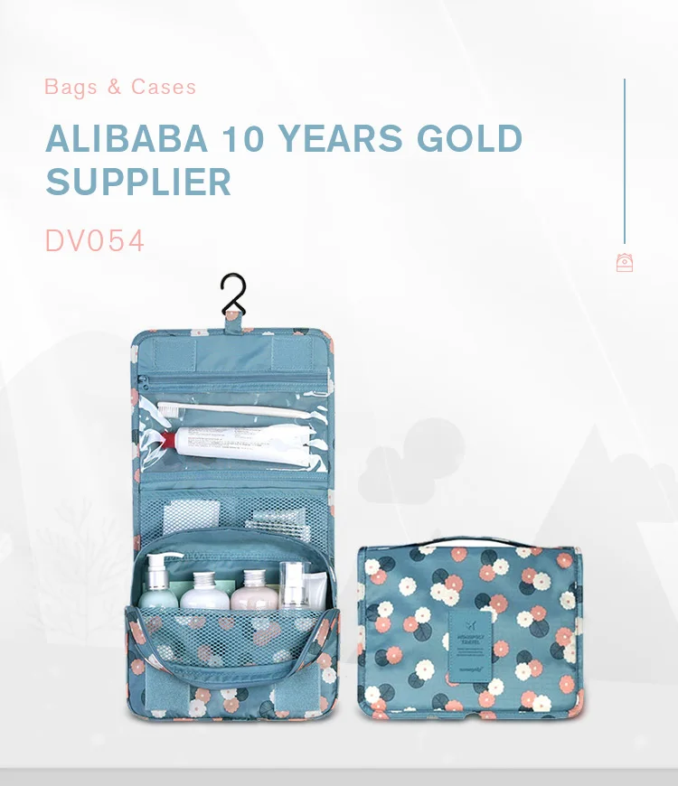 Waterproof Travel Hanging Organizer Toiletry Makeup Hanging Bag for Women Girls Cosmetic Bag Custom