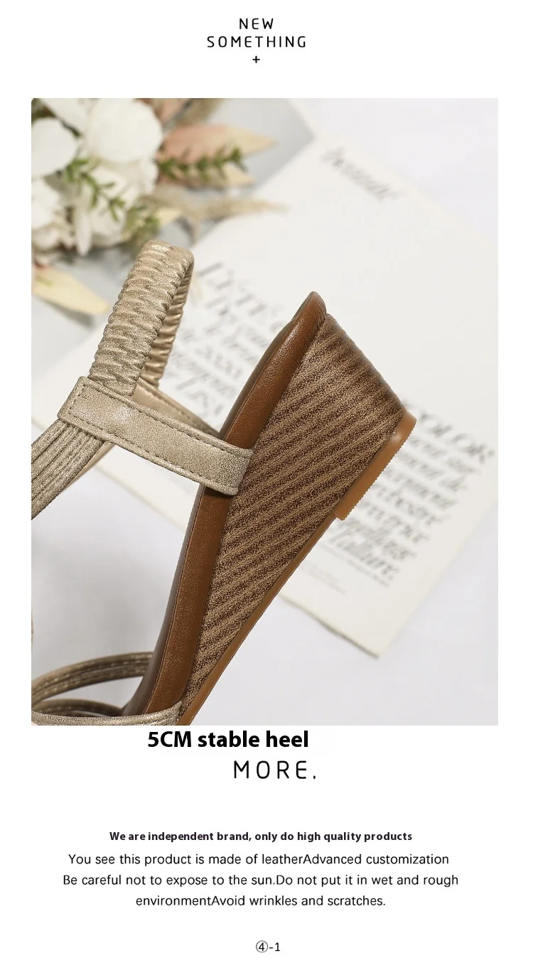 Stylish Women's Summer Wedge Sandals - Vintage Bohemian Roman Shoes
