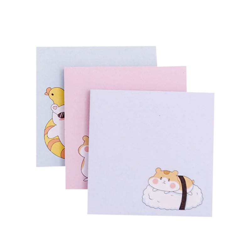 80pcs Per Pack Memo Pads Sticky Note Kawaii Cartoon Hamster Paper ...