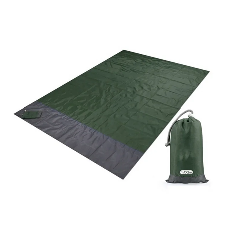 Outdoor Folding Camping Portable Lightweight Pocket Picnic Blanket Mat Waterproof Sand Free Beach Mat factory