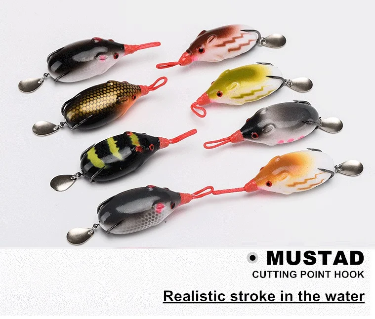 ZSDFW Realistic Mouse Fishing Lure Topwater Lure Fishing Accessories,A#