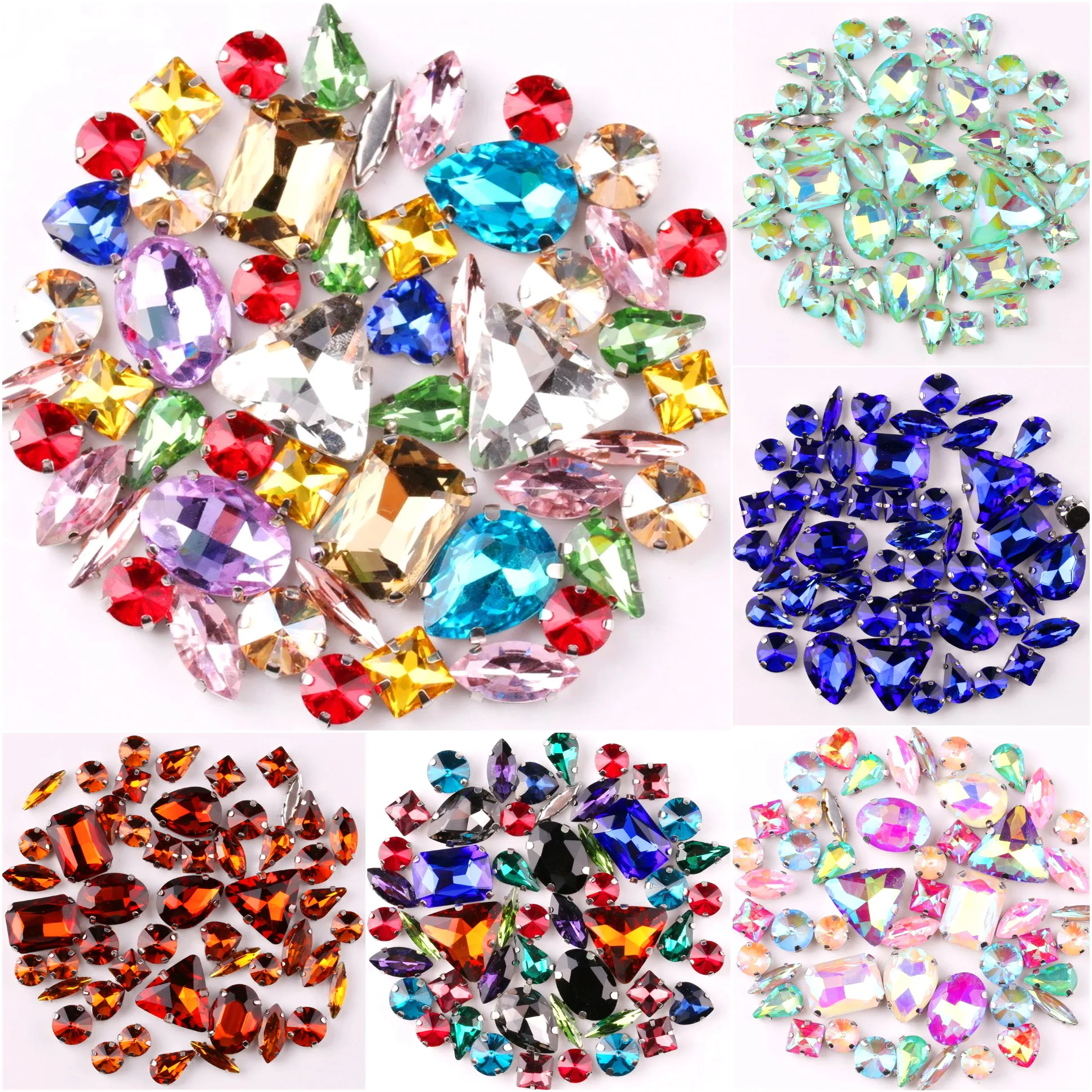 

sew on rhinestone,1 Bag, As the picture shows