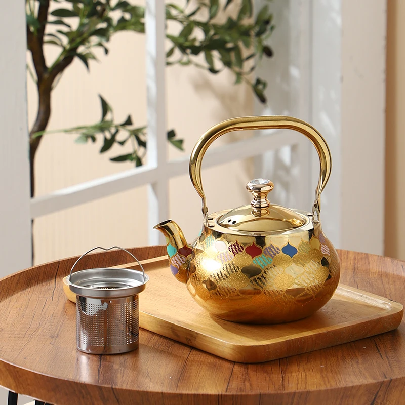 Series 22 Round Tea Kettle — Gold Moroccan Lantern