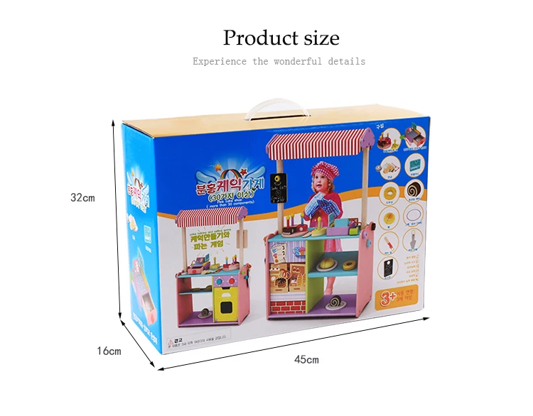 Sıcak Amazon Pretend Mini Market Yazarkasa Rol Oynamak Seti Fast Food