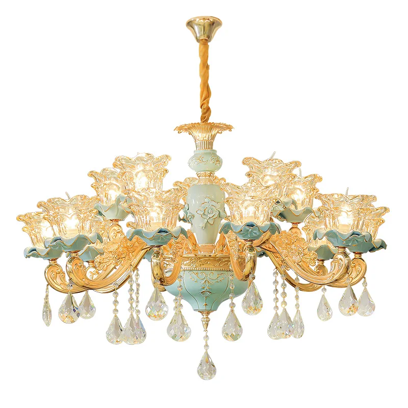 Hot Sale Indoor Decoration 220V De Cristal Lamp Pendant Ceiling Lighting Modern Luxury Crystal Chandelier