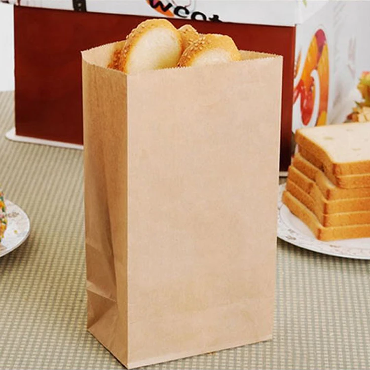 Custom size paper bag for restaurant with free logo printing