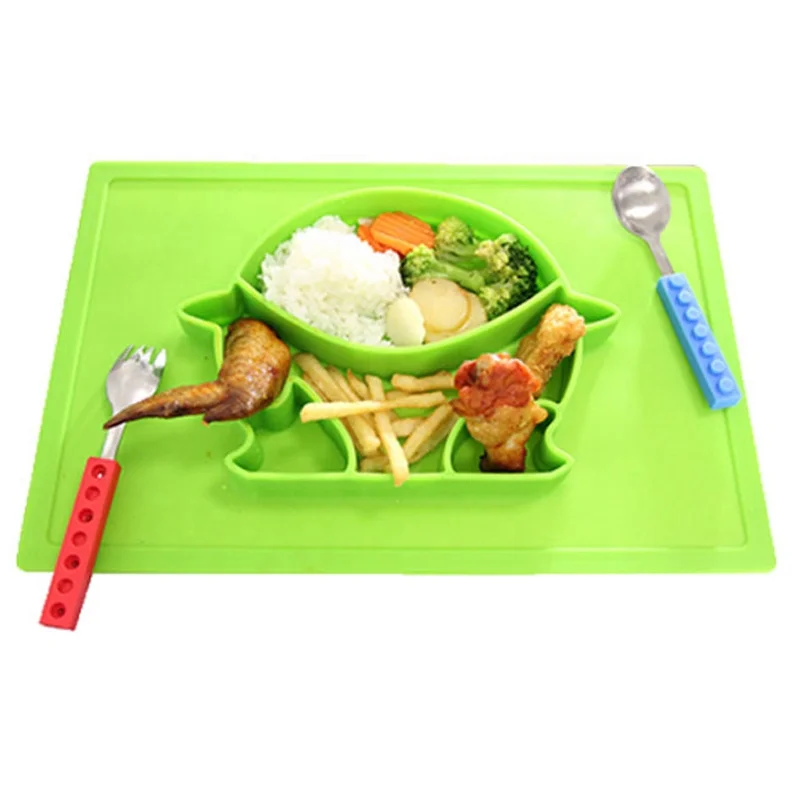 Bpa Free,Heatresistant And Soft Baby Feeding Mat Silicone Baby Suction