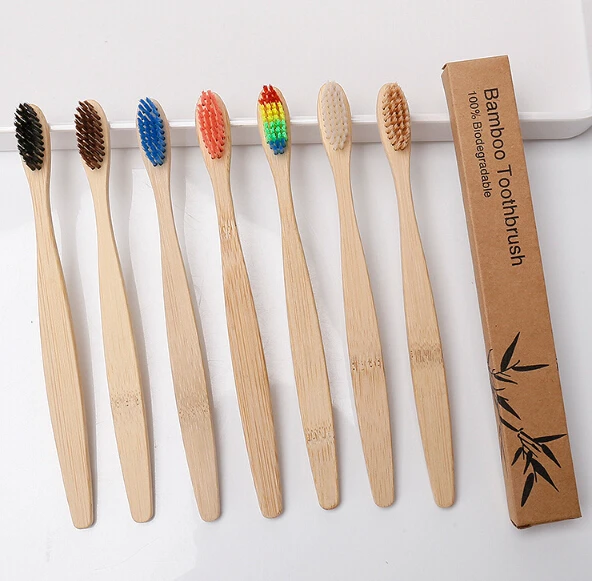 OEM Customized And Individual Packaged Biodegradable Natural Bamboo Toothbrush