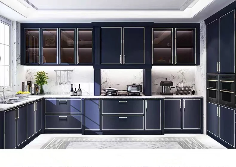 Mueble De Cocina De Madera Moldeado De Alta Gama Y Estilo Moderno Hecho