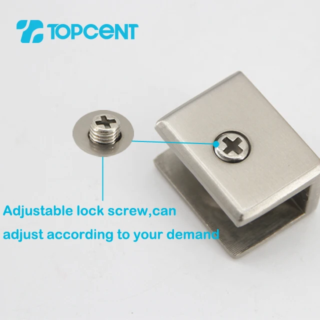 Topcent 90 Degree Decorative Glass Corner Holder Mirror Mounting Shelf