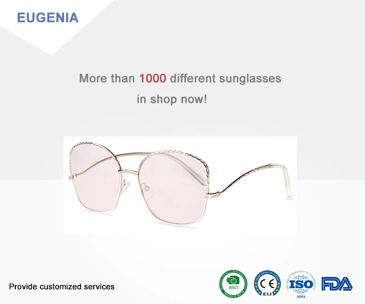 EUGENIA High-end Customized Personality Curved Frame fashion Sunglasses