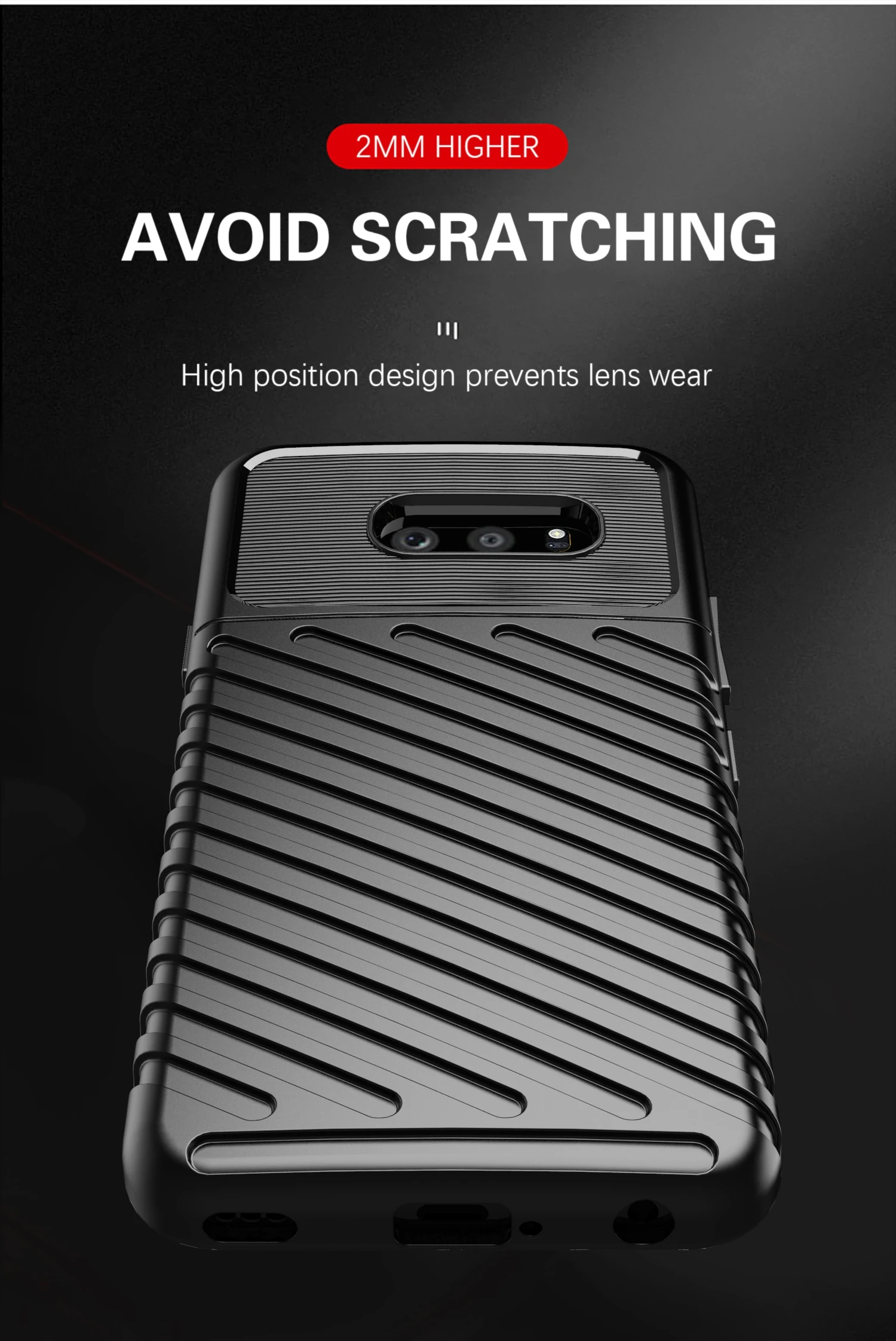 Rugged Shield Shockproof Tpu Mobile Back Cover Case For Lg G8x Thinq