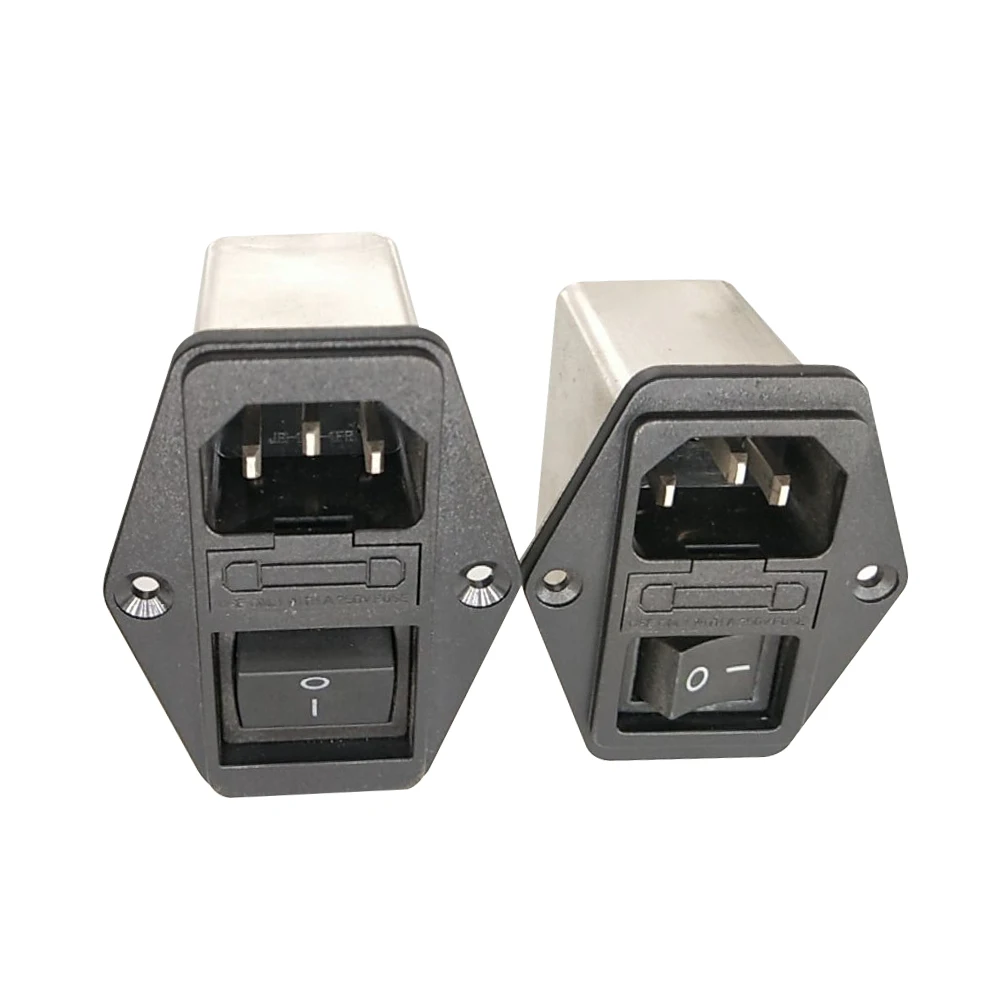 iec socket series emi filters 10a with fuse and switch control -