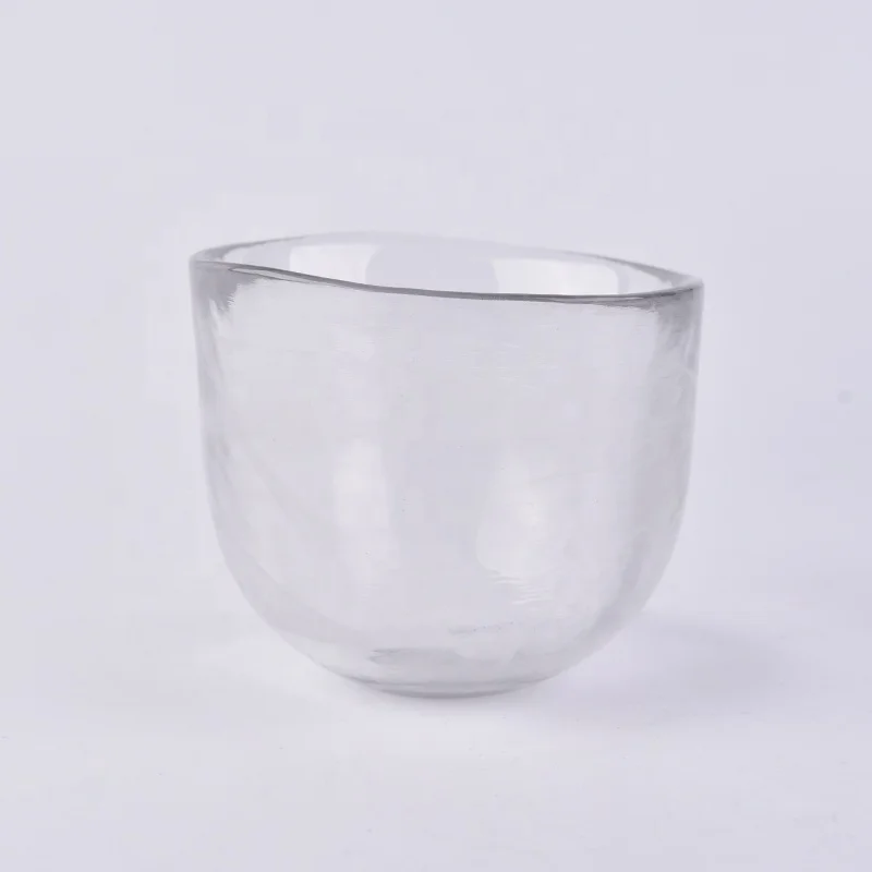 Empty Tealight glass candle holders for home decor