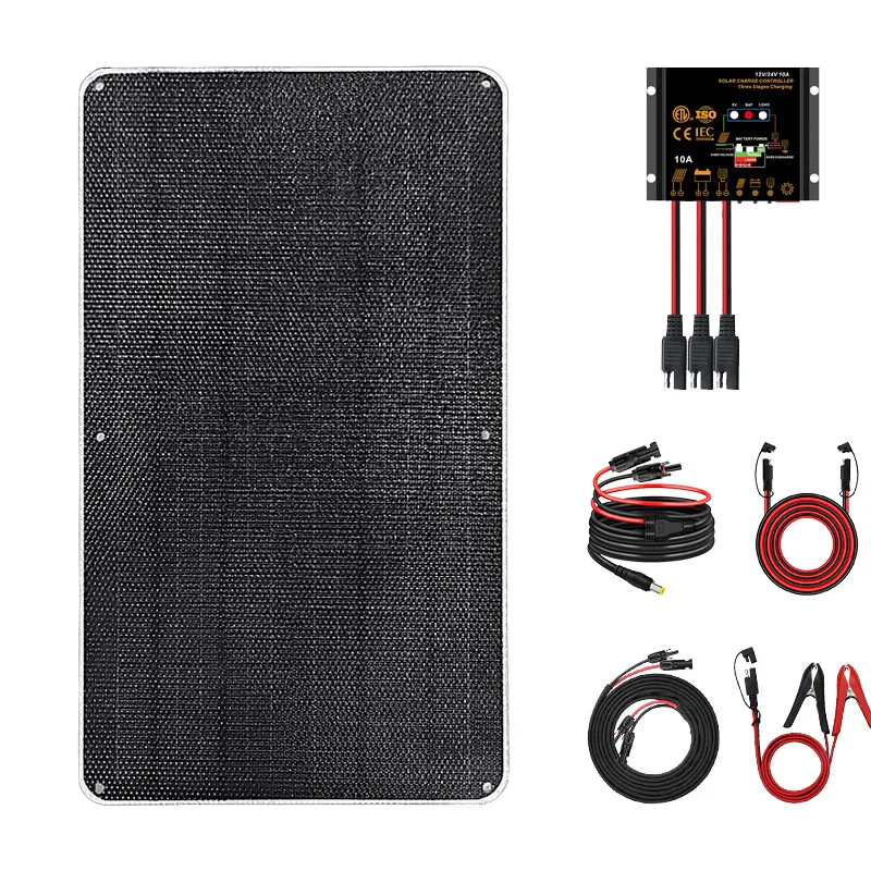Waterproof 12V solar maintainer with IP67 rating and ETFE solar panel