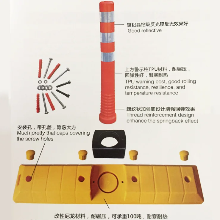 
Diversion sign Road isolation pile sign Vehicle-oriented diversion sign plastic traffic road divider 