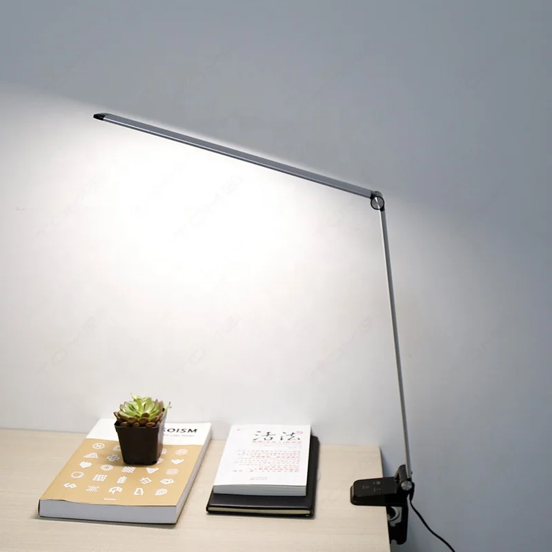 Amazon Large Surface Study Table Clip Light Clamp Led Desk Lamp Book Reading Lighting 12W MA70E