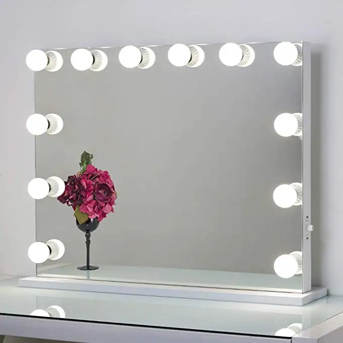 lámpara de tocador lámpara de espejo de tocador LED USB para maquillaje kit de luz LED cosmética espejo no incluido 12 bombillas LED de espejo 