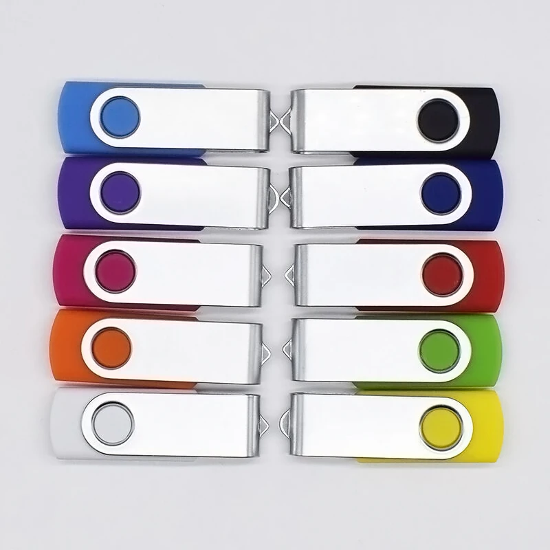 Promotional gifts mini rotating USB flash drive, CUSTOM COMPANY LOGO, 32gb, 64gb metal clip U Disk008 Factory Wholesale - ANKUX.COM