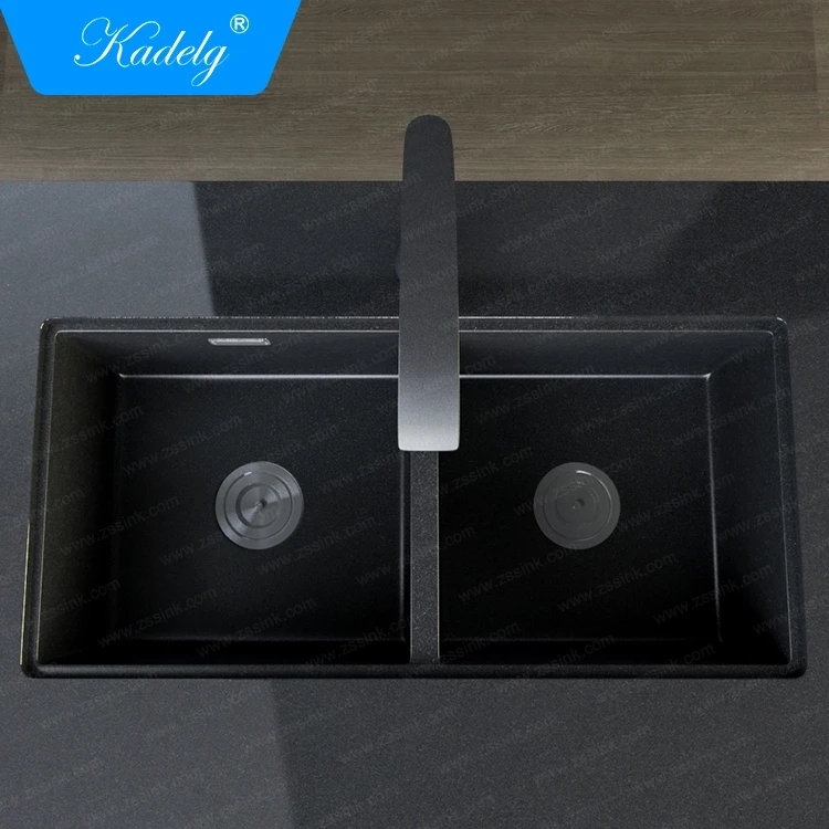 31 inch luxury heat resistant granite undermount double kitchen sink