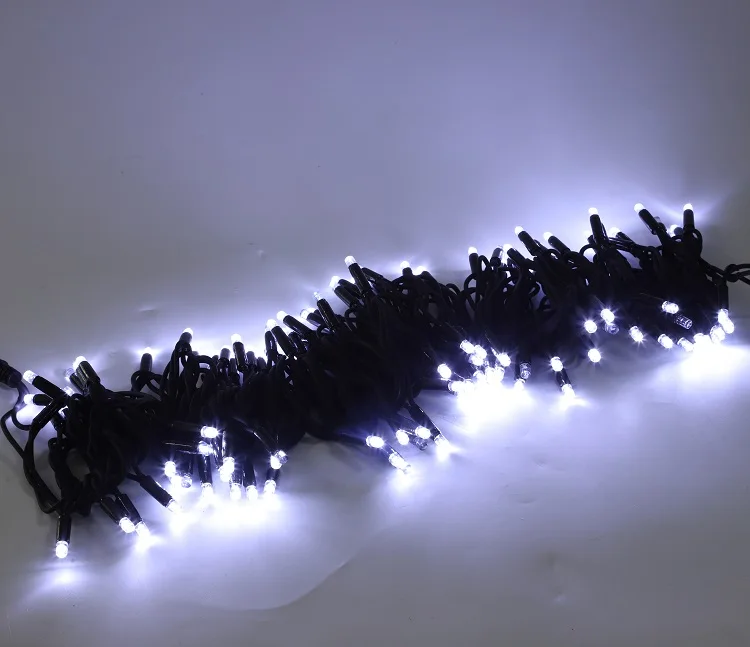 Waterproof Rubber Black Cable 10m 100leds Fairy Lights Outdoor Decoration Led Christmas Light String