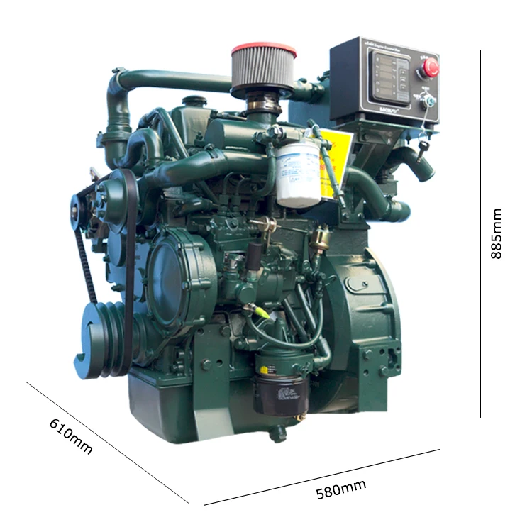 Yuchai 2 Cylinder Marine Diesel Engine Inboard Water Cooled Diesel Boat
