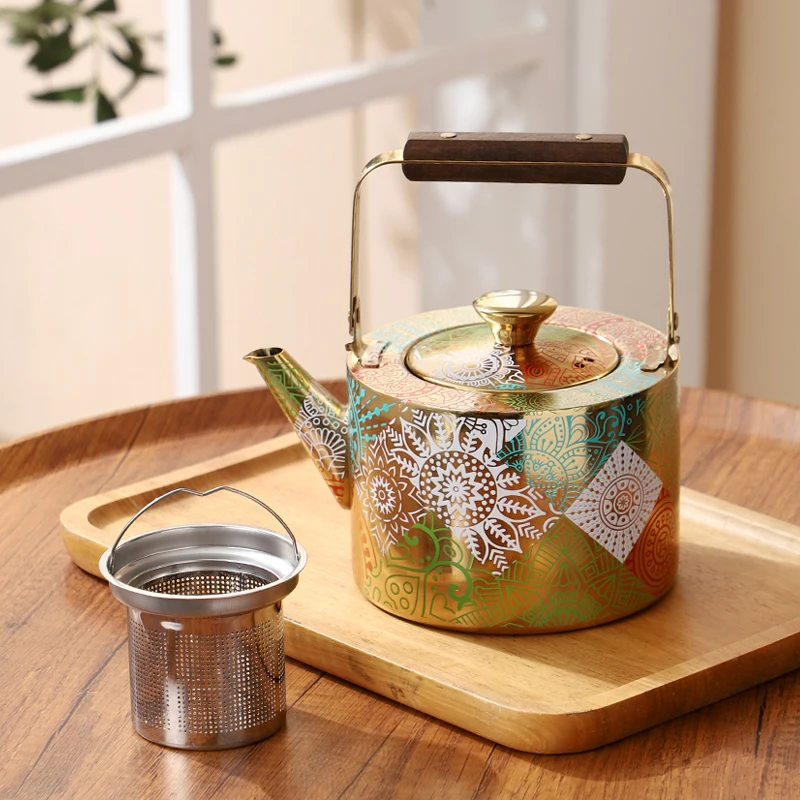 Series 20 Tea Kettle — Gold Mandala Pattern