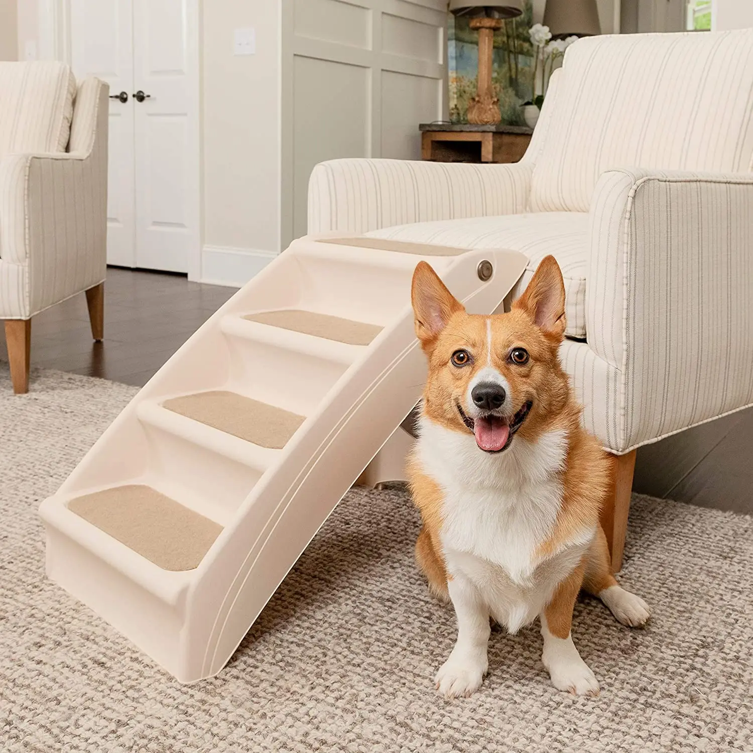 Ecofriendly Lightweight Dog Ramp Portable Pet Furniture At Home Or Travel Dog Steps For High