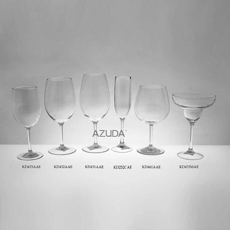 
AZUDA_Transparent Plastic Wine Glass Set 