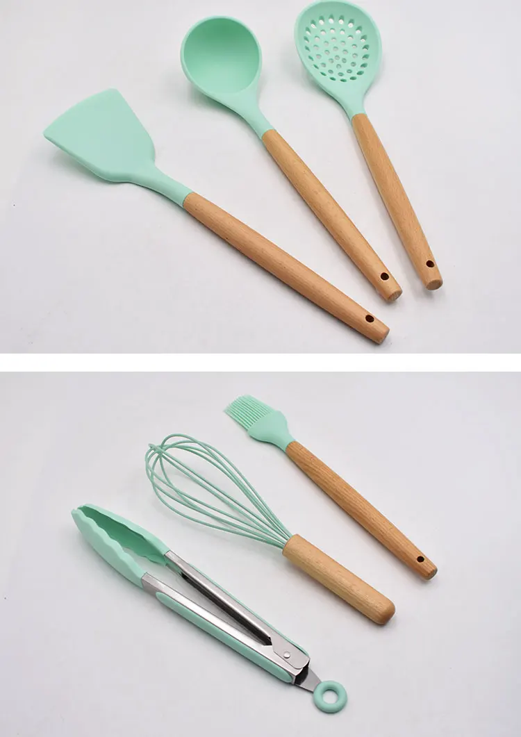 Wholesale 12 Pieces Nonstick Kitchen Utensil Cookware Set With Wooden