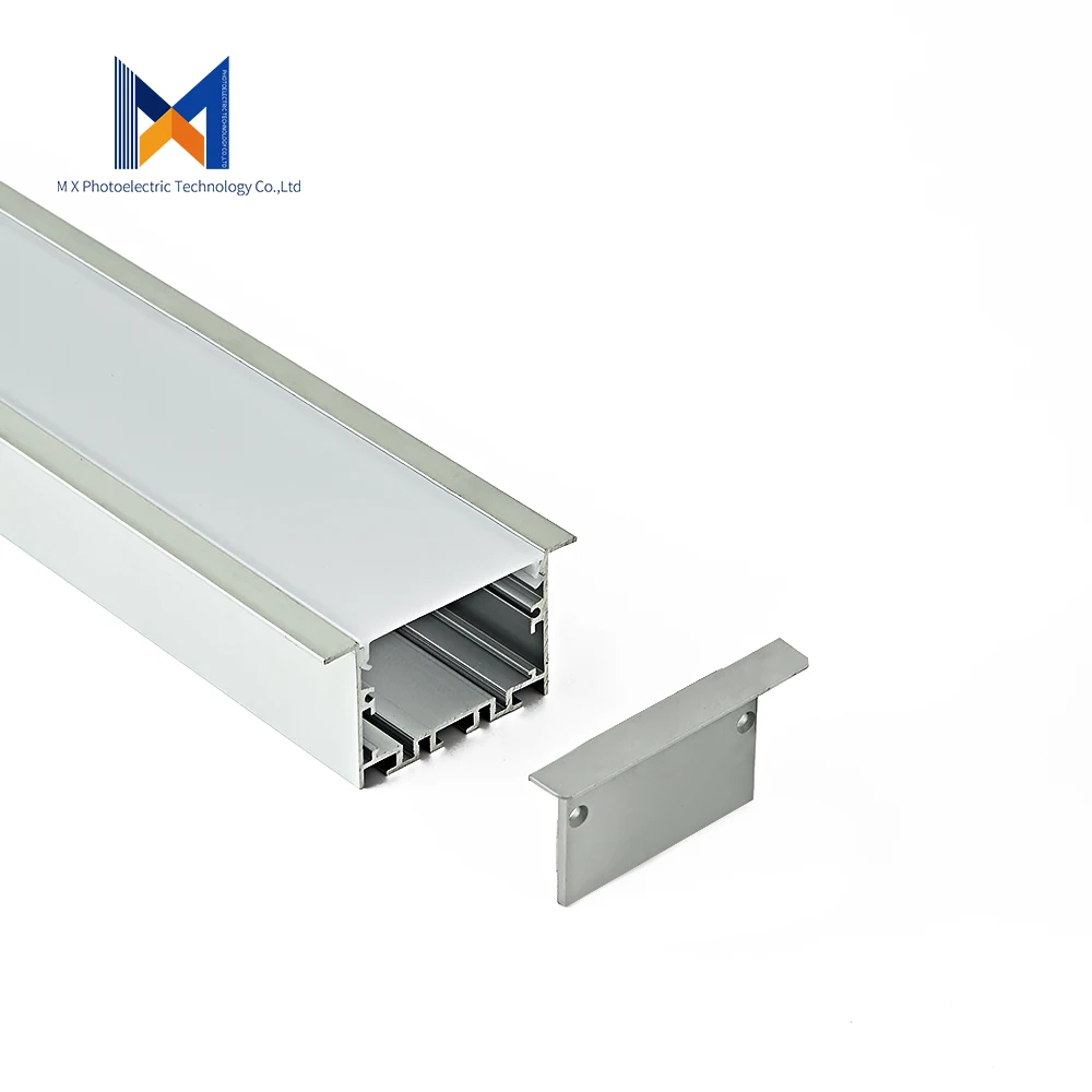 Hot sale bottom width 50mm * height 35mm with flange 65mm 2m / 3m extruded aluminum, led aluminum slot, aluminum strip profile