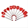 Newly sold FDA silica gel kitchenware 8-piece set of silica gel scraper, food holder, cooking spoon and kitchen kitchenware set