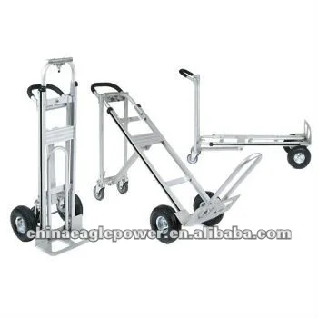Aluminum 3-in-1 Convertible Hand Truck with Pneumatic Wheels 