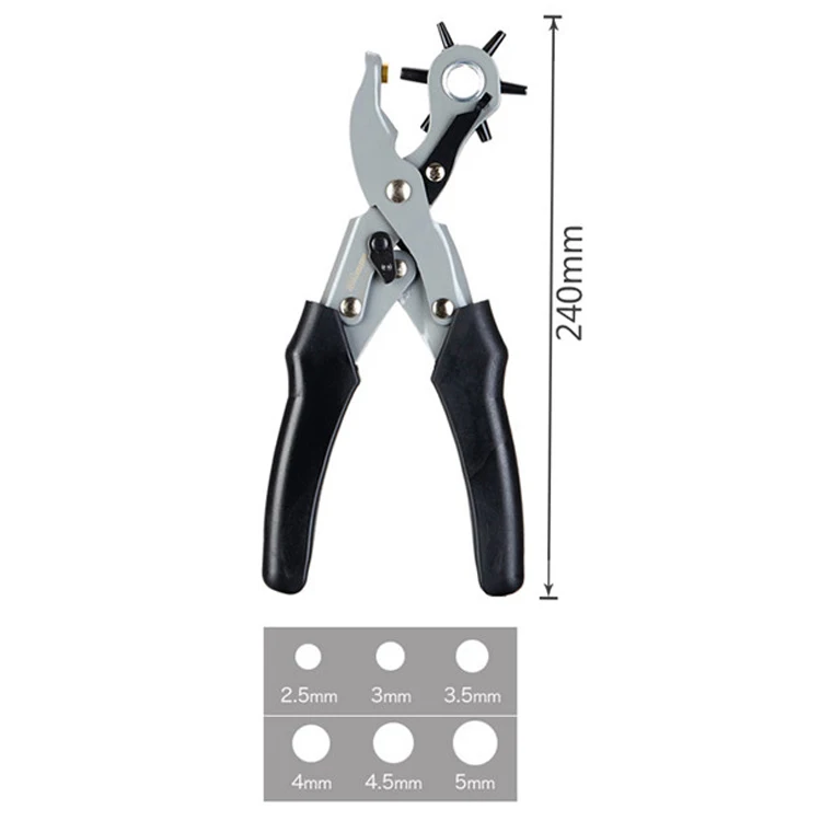 240mm Diy Hole Puncher Steel Saving Power For Leather Cutting Paper