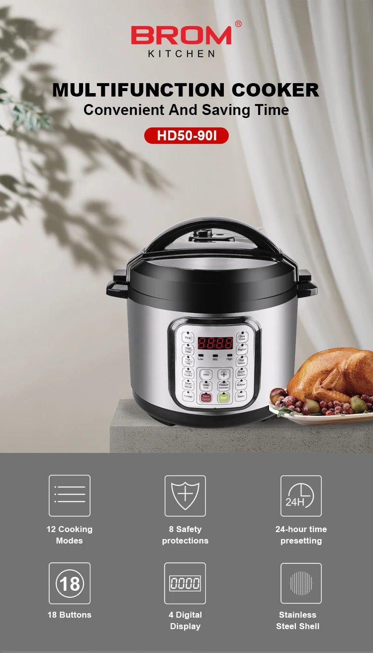 Gcc/CE/CB/EMC Certificate 4L/5L/6L/8L Home Best Seller Cheap Electric  Pressure Cooker with Air Fryer Drum Shape 8 Quart - China Electric Pressure  Cooker and Electrical Pressure Cooker price