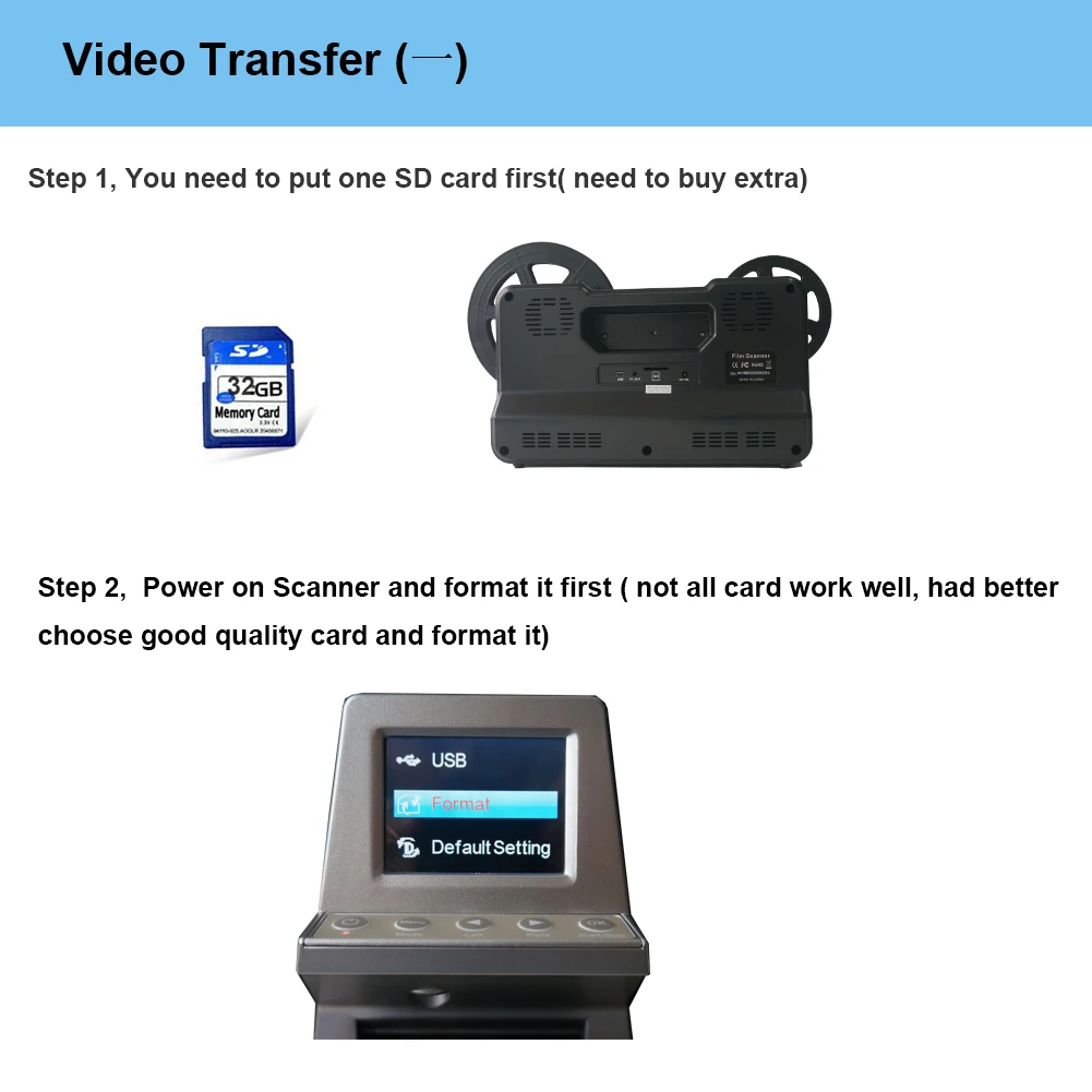 Winait 7'' Reel Roll Film Scanner for Super 8mm and 8mm Film