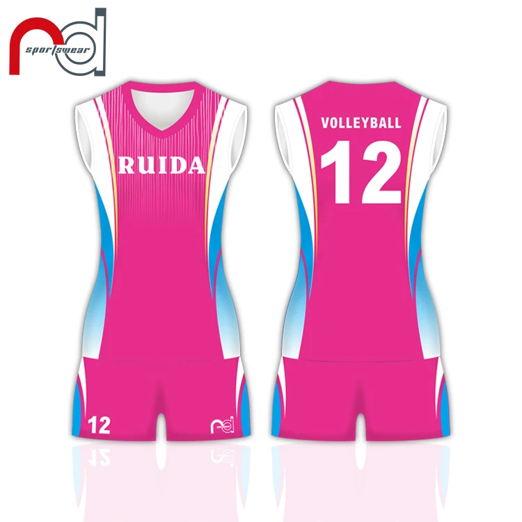 High Quality Custom Design Women Volleyball Jersey Sublimated Pro ...